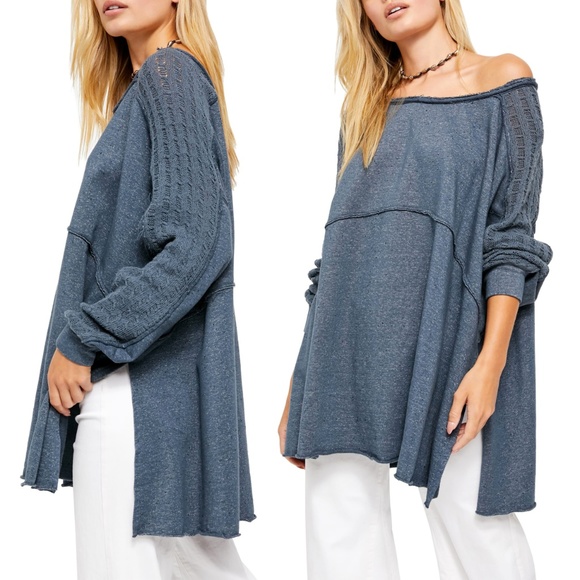 Free People My Girl Pullover Asymmetrical Sweater - Picture 4 of 8